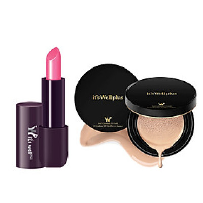 Bộ trang điểm Kem phấn nước mềm mỏng tự nhiên và Son lì có dưỡng It