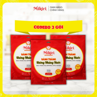 Bánh tráng tròn Mikiri không nhúng nước lớn 60 lá x 220gr Combo lựa chọn