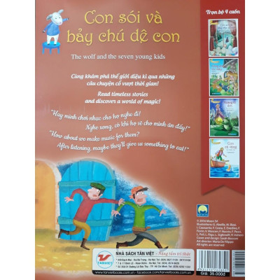 Sách - Truyện Song Ngữ Anh Việt - Con Sói Và Bảy Chú Dê Con - Tân Việt Books