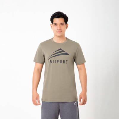 Áo thun cotton ALLPUR với logo in trực tiếp Single Jersey Essentials đen nam tính