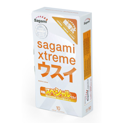 Bao cao su Sagami Xtreme Supperthin siêu mỏng (hộp 10 chiếc)