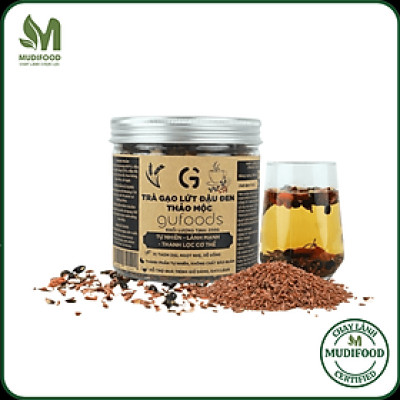 [Vị Thảo Mộc] - Trà Gạo Lứt Đậu Đen GUfoods hũ 200g/ 500g - Hỗ Trợ Giấc Ngủ, Cải Thiện Tinh Thần, Tốt Cho Sức Khoẻ