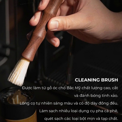 Cọ quét cà phê cán gỗ óc chó Feepie