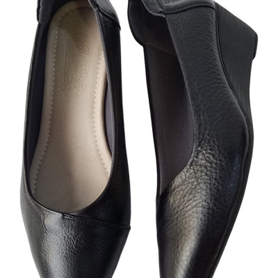 Giày Búp Bê Nữ Da Bò Thật BIGGBEN Cao 5 Phân BB123