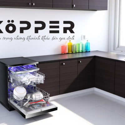 Máy rửa bát 16 bộ Kopper KP16SERIE8 - Công nghệ sấy PTC + UV Hàng Chính Hãng