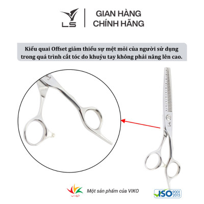 Kéo tỉa tóc LS rơi 15-20% quai offset vênh đỡ ngón cố định TA130