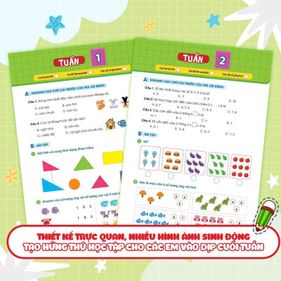 Sách - Phiếu Bài Tập Cuối Tuần Toán Lớp 1 - Megabook