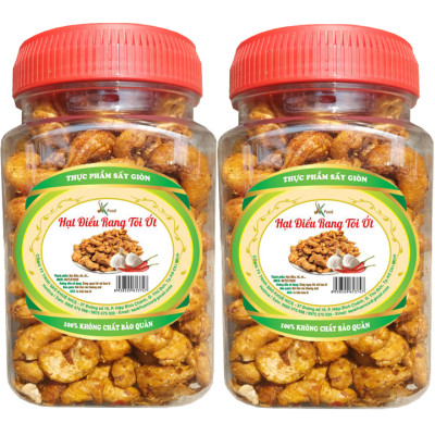 COMBO 4 HŨ HẠT ĐIỀU RANG TỎI ỚT HIỆU SKFOOD- MỖI HŨ 200g