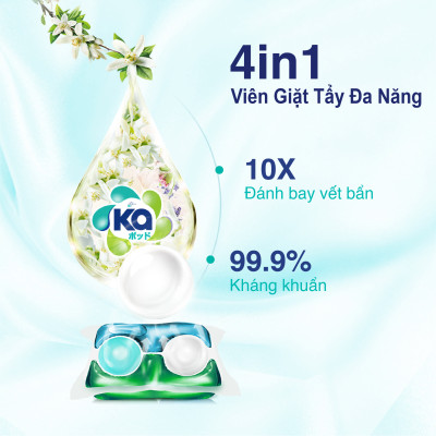Túi Viên Giặt Xả Đa Năng 4 Trong 1 KA Universal (5 Viên/ Túi)