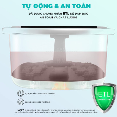 Bồn Ngâm Chân Massage KingTech BM-400 - Tính Năng Làm Nóng Nhanh Kiểm Soát Nhiệt Độ, Sục Khí, Con Lăn Mát-Xa - Giúp Làm Dịu, Thư Giãn Đôi Chân Tại Nhà - Quà Tặng Tuyệt Vời Cho Bố Mẹ, Ông Bà, Người Thân