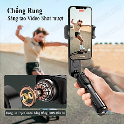 Gimbal chống rung CYKE Q09 tích hợp chế độ xoay quay 360º, có bluetooth chụp selfie, tripod chụp hình siêu tiện lợi, hàng chính hãng