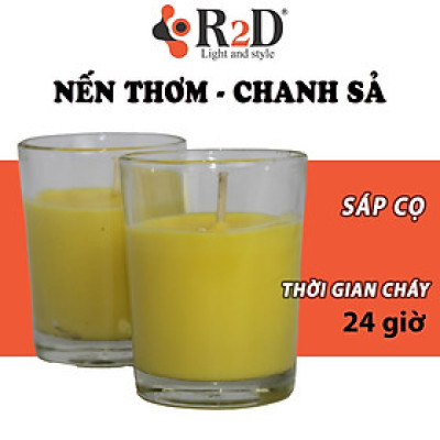Nến Thơm Tinh Dầu, Sả Chanh, Tinh Dầu Sả Chanh, Chính Hãng Từ  Shop R2D, Thành Phần Tự Nhiên, Lành Tính.