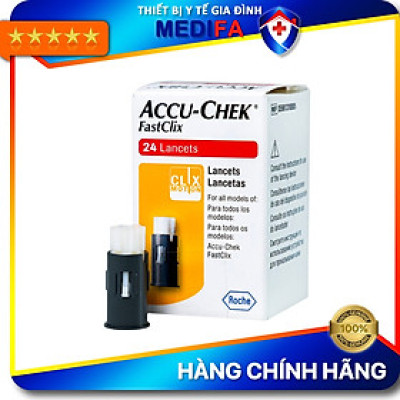 Hộp 24 kim chích máu Accu-Chek FastClix dùng cho máy Accu-Chek Performa và Accu-Chek Guide, Chính hãng Roche