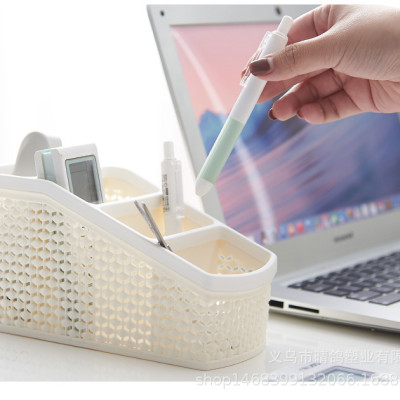 Khay Cắm Bút, Đựng Mỹ Phẩm Nhiều Ngăn Tiện ích-Giao màu ngẫu nhiên