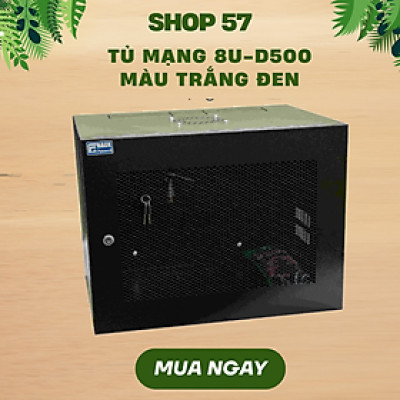 Tủ rack 8U treo tường Famrack 8UD500 – Sâu 500mm – Đựng thiết bị mạng, điện nhẹ