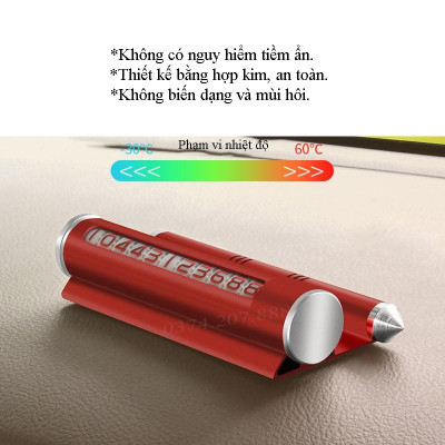 Bảng số ĐT ô tô vios 2017 Hyundai, Toyota có giá đỡ, tặng kèm sáp thơm kiêm búa phá kính chất liệu kim loại