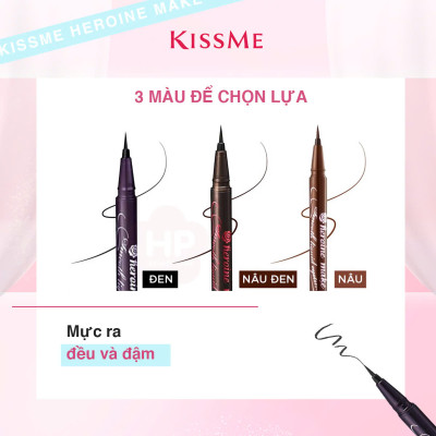 Bút Kẻ Mắt Nước Siêu Chống Trôi Nét Siêu Sắc Mãnh Kissme Heroine Make Smooth Liquid Eyeliner Super Keep (0.1 G)