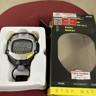 Đồng hồ bấm giây, bấm giờ CS- HS70W bộ nhớ 100LAP, đồng hồ đo hiệu suất công việc T THIEN TRUONG SPORT