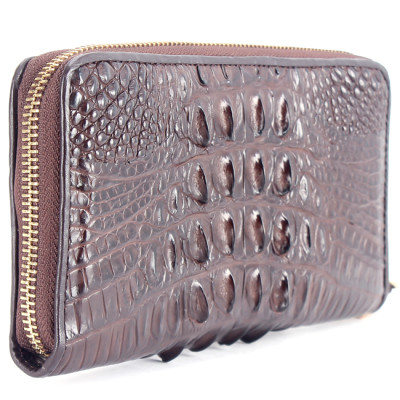 Ví nữ da cá sấu nhiều loại màu nâu đất HJ93207-16-40-70-84 