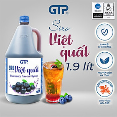 Siro Việt Quất GTP - Chuyên dùng pha chế: Trà sữa, Trà trái cây, Cocktail, Mocktail…