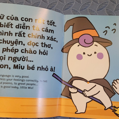 Sách Ehon Miu Bé Nhỏ Phần 3 Song Ngữ - Đừng Nói Trống Không Nhé Song Ngữ