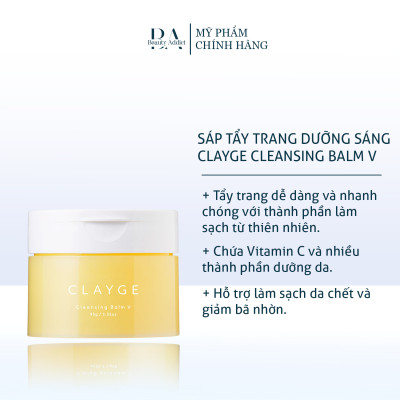 Sáp tẩy trang làm sáng da Clayge Cleansing Balm V