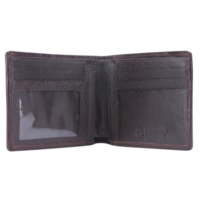 HJ2245 - Bóp nam Huy Hoàng da cá sấu ngăn sau màu nâu đất