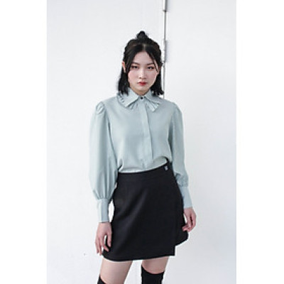 Chân váy vạt đắp xếp ly đen