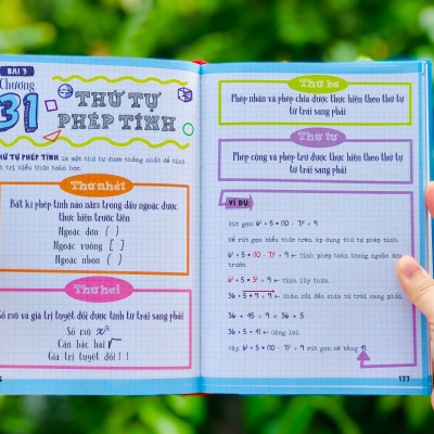 Sách Toán Học - Sổ Tay Bài Tập Toán ( Tiếng Việt ) - Á Châu Books, Bìa cứng in màu - Nâng Cao Kiến Thức Toán Học Từ Lớp 4 Đến lớp 9