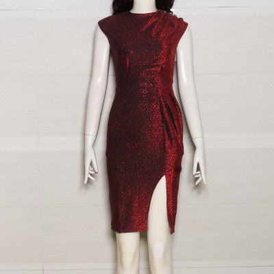 ĐẦM ÔM SÁT NÁCH XẺ ĐÙI THẮT ĐAI EO 2323