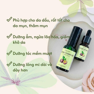 Tinh Dầu Hạt Chanh Dây Pơ Lang Nguyên Chất Tự Nhiên,Kháng Khuẩn,Sạch Mụn Chính Hãng 100% 10/30ml