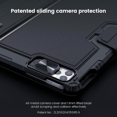 Bao Da Kèm Bàn Phím cho iPad Air 6 11 inch / iPad Air 6 13 inch 2024 M2 Nillkin Bumper Combo Case Keyboard- Hàng Chính Hãng