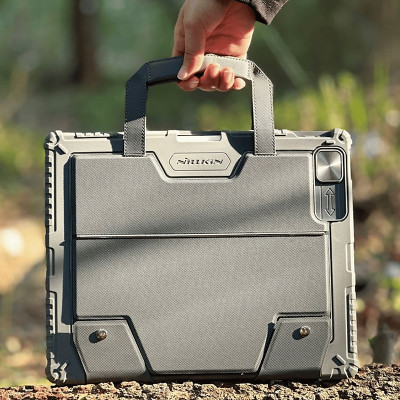 Bao da kèm Bàn Phím cho ipad Air 6 M2 / Air4 / Air5 / Pro 11 inch M1-M2 hiệu Nillkin Carry Go Có Đèn Nền Tay Cầm Từ Tính Di Động/ Đèn nền 7 Màu/ Độ Sáng 4 Mức - Hàng chính hãng