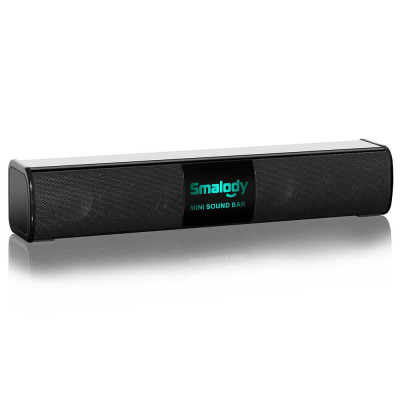 Loa Bluetooth không dây di động Smalody 10W Đèn LED đầy màu sắc âm thanh nổi Mini Soundbar  U Disk TF Card