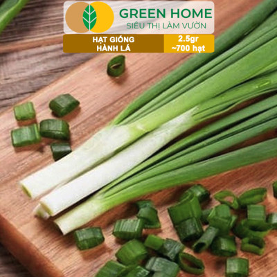 Hạt Giống Hành Lá Greenhome, Gói 2.5gr~700 hạt, Dễ Trồng Quanh Năm, Nảy Mầm Cao, Thu Hoạch Nhanh, Năng Suất Cao G01