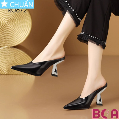 Giày Mules nữ cao gót 7 phân RO672 ROSATA tại BCASHOP thời thượng và tinh tế, mang lại vẻ đẹp thanh lịch và sang trọng
