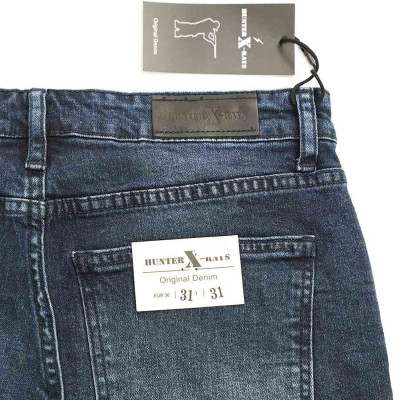 Quần Short Jeans Nam Rách Cao Cấp HUNTER  X-RAYS Form Slimfit Thun Màu Xanh S62