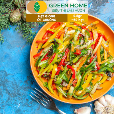 Hạt Giống Ớt Chuông GreenHome, Gói 0,5gr~50 hạt, Dễ Trồng Quanh Năm, Thu Hoạch Nhanh, Năng Suất Cao G13