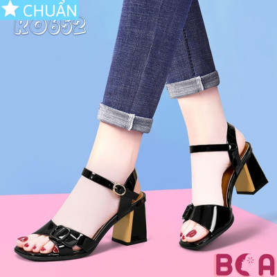 Xăng đan nữ đế vuông cao gót 5 phân RO652 ROSATA tại BCASHOP tôn dáng, tôn chân lại êm ái và năng động thời trang