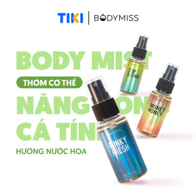 [MUA 2 TẶNG 1]Bodymist Nam Nữ Toàn Thân Lưu Hương 6 Giờ - Nước Hoa Hẹn Hò BODYMISS 30ml (Chai)