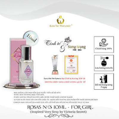 Nước hoa PERFUM DE ROSAS No.3 (Inspired Very Sexy by Victoria Secret) 70ml 