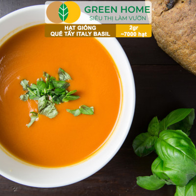 Hạt Giống Quế Tây Italy Basil GreenHome, Gói 2g~7000 hạt, Dễ Trồng Quanh Năm, Tỉ Lệ Nảy Mầm Cao G21