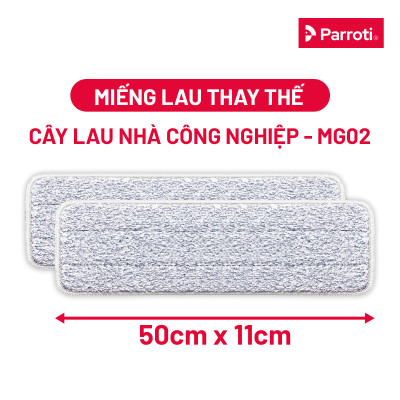 Combo 2 miếng lau thay thế cây lau nhà tự vắt công nghiệp bàn lau 50cm x 11cm - MG02