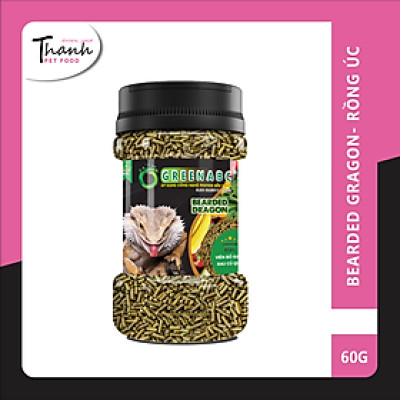 Thức ăn Rồng Úc GREENABC. Bổ sung các chất dinh dưỡng từ Rau Củ Quả. Hộp 60g