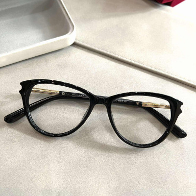 Kính thời trang dáng mắt mèo gọng nhựa + Tặng hộp đựng khăn lau