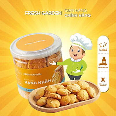 Bánh Quy Hạnh Nhân Ăn Vặt FRESH GARDEN Dinh Dưỡng Vượt Trội Thơm Ngon Tốt Cho Sức Khỏe Hộp 110g