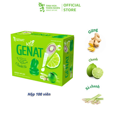 Kẹo ngậm Genat Chanh Sả (Hộp 100 viên)