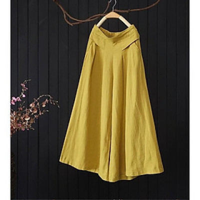 quần váy - thoải mái cho ngày hè, chất liệu đũi - Full size (H3)