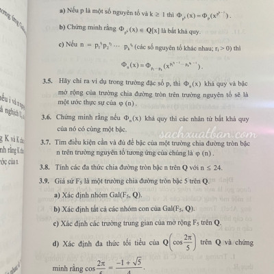Sách Cơ sở lí thuyết Galois