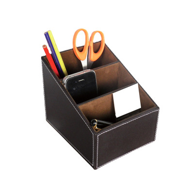 Khay cắm bút văn phòng, cốc cắm bút bằng da cao cấp